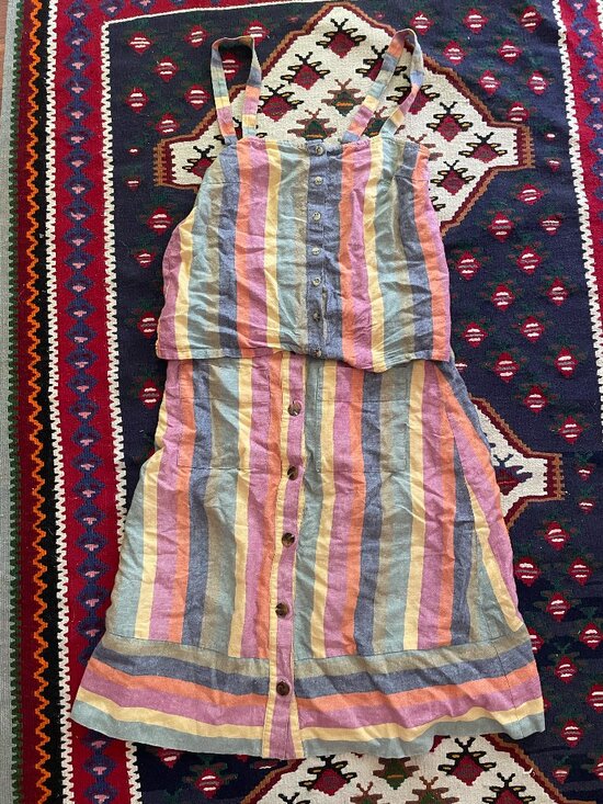 Madewell Dresses & Skirts - Madewell rainbow cotton-linen 2pc set